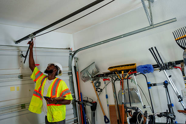 Professional Garage Door Panel Replacement technician working in Milford, MI